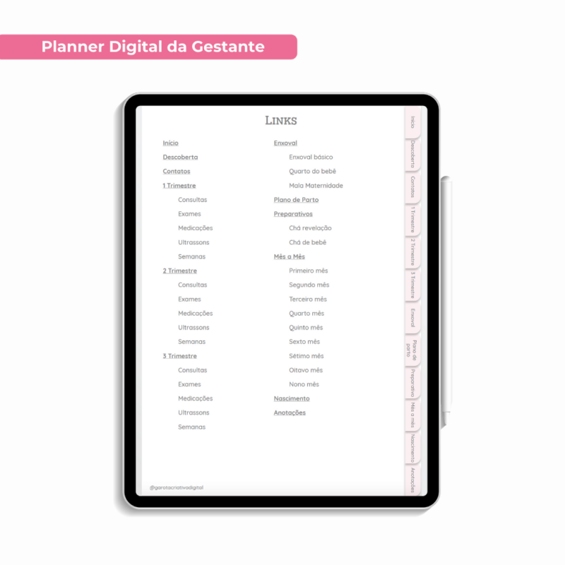 Planner Digital da Gestante Versão Teste - Imagem 2