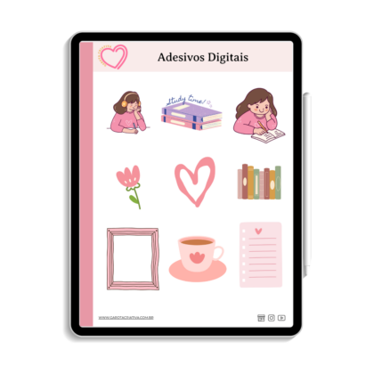 Adesivos Digitais Study Time
